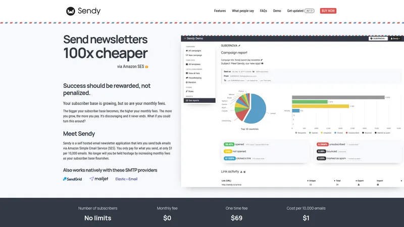 Sendy interface
