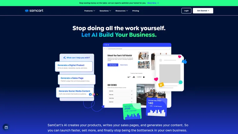 SamCart interface
