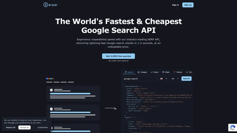 Serper interface