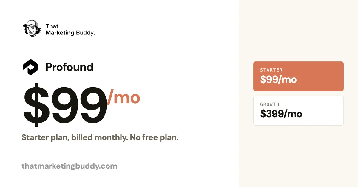 Profound Pricing 2026: $99 Starter to Custom Enterprise