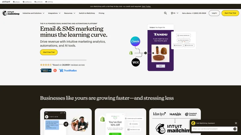 Mailchimp interface