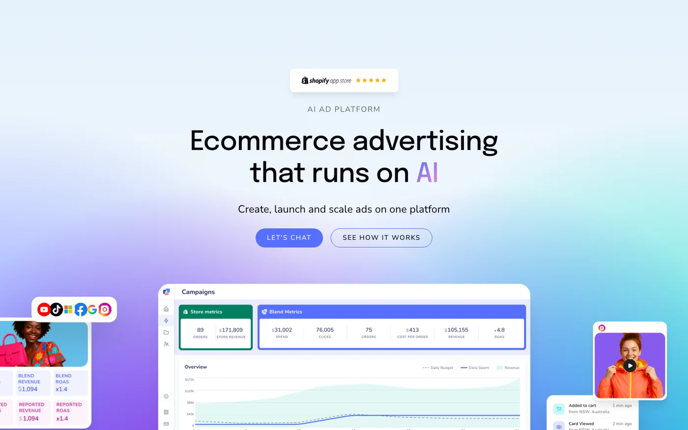Blend AI homepage screenshot