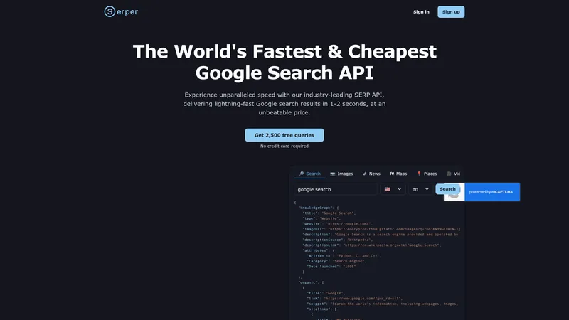 Serper interface
