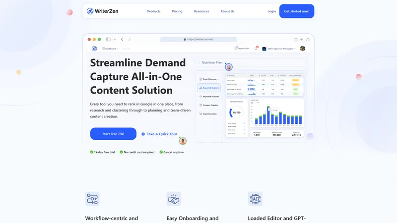 WriterZen interface