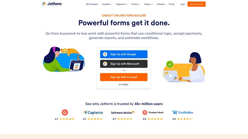 Jotform interface