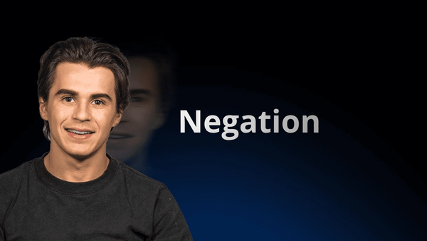 flowexam.com teacher explaining in English double negative and negation rules with examples for TOEIC® preparation