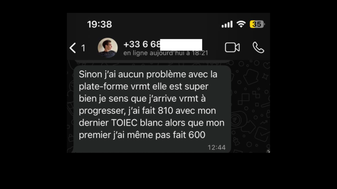 témoignage flowexam.com score TOEIC 950/990