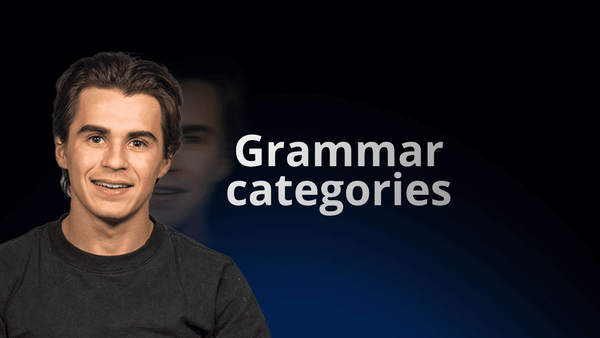 flowexam.com teacher explaining in English grammar categories with examples for TOEIC® preparation