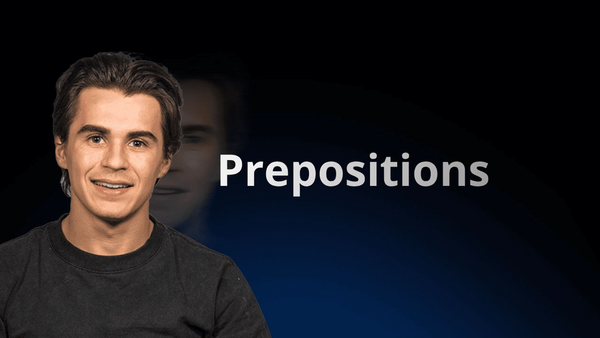 flowexam.com teacher explaining in English prepositions with examples for TOEIC® preparation