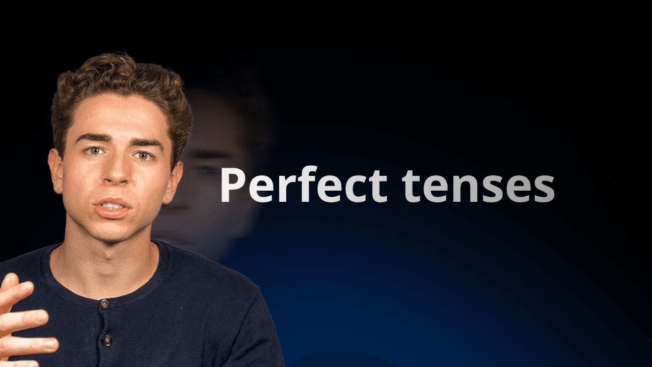 Učitel flowexam.com vysvětlující anglické perfektí časy s příklady pro přípravu na TOEIC®