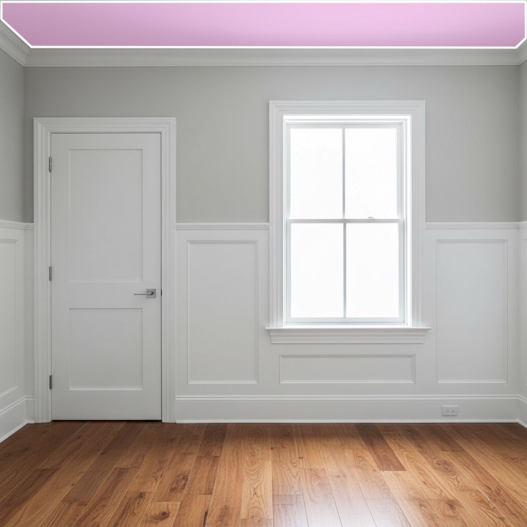 Freshly painted interior ceiling