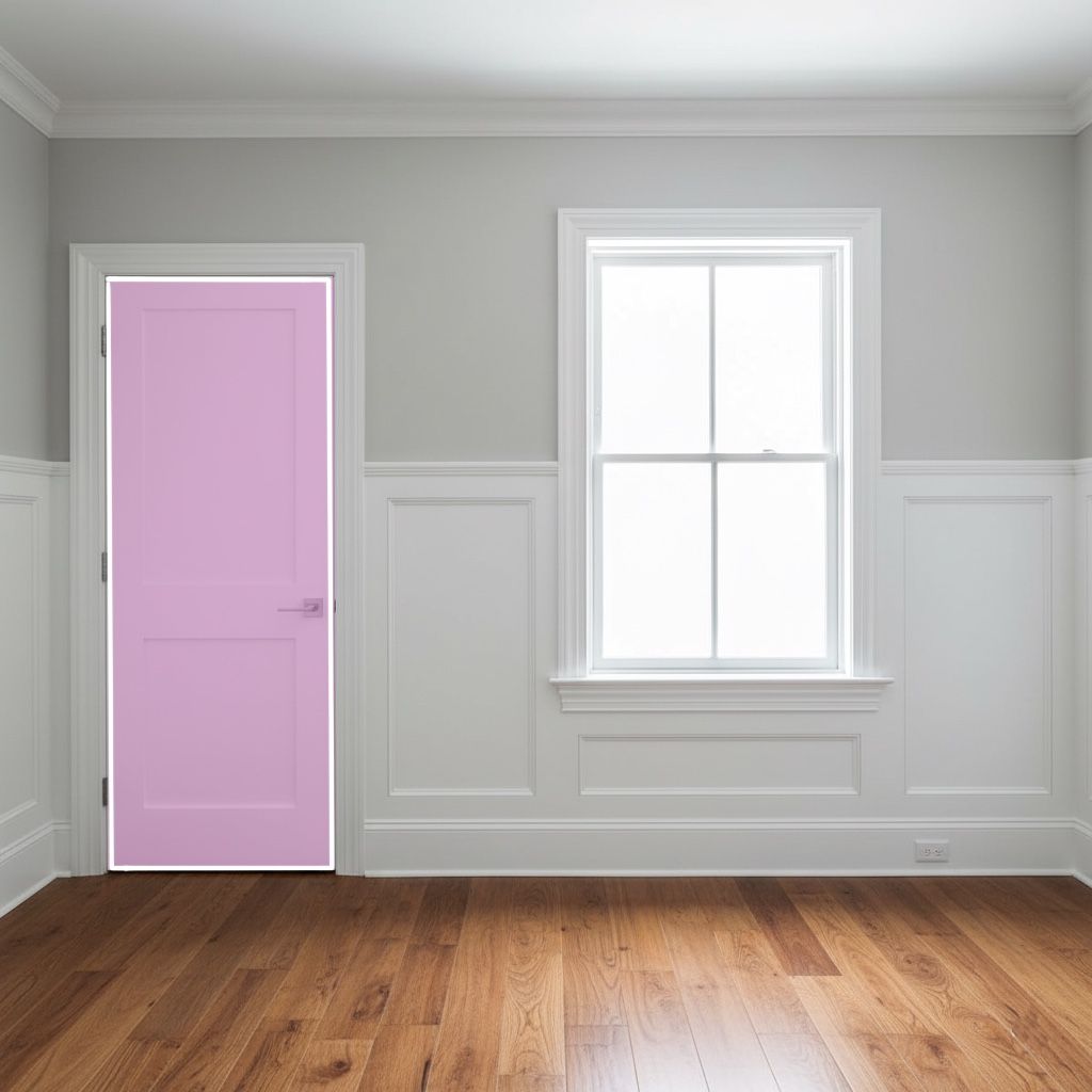 Freshly painted interior door