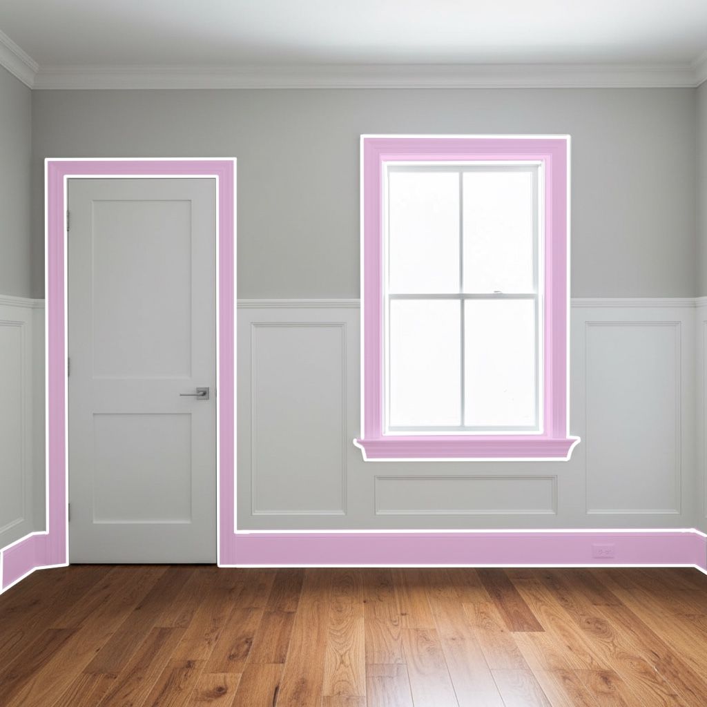 Freshly painted trim detail