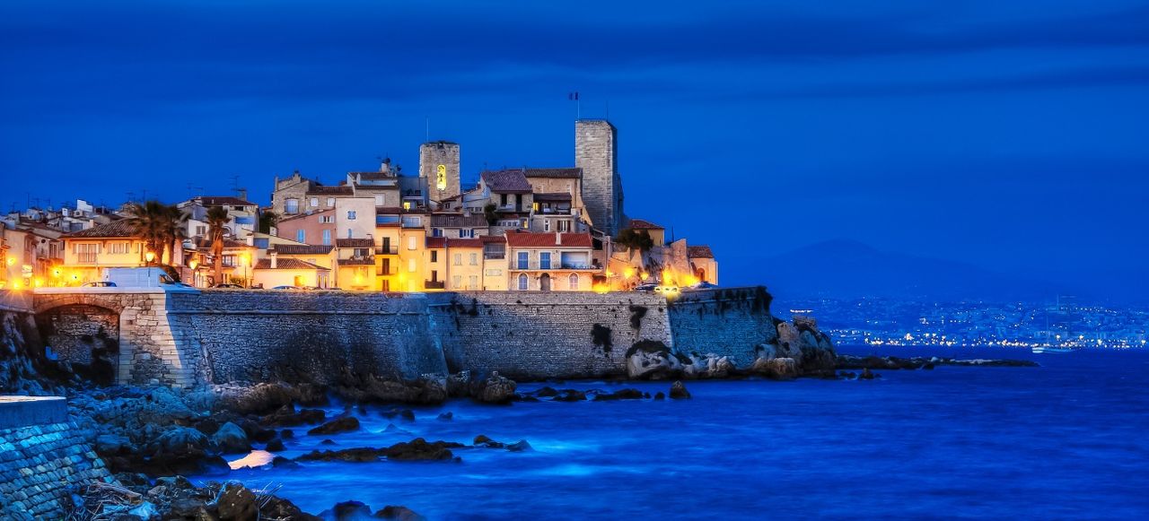 Antibes by night.