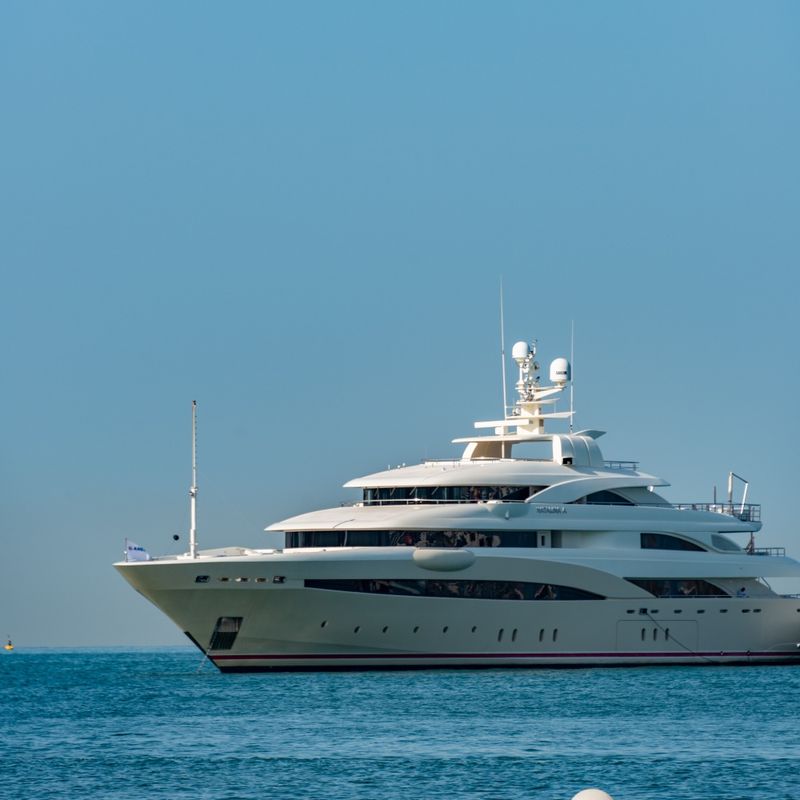 White Yacht on Sea