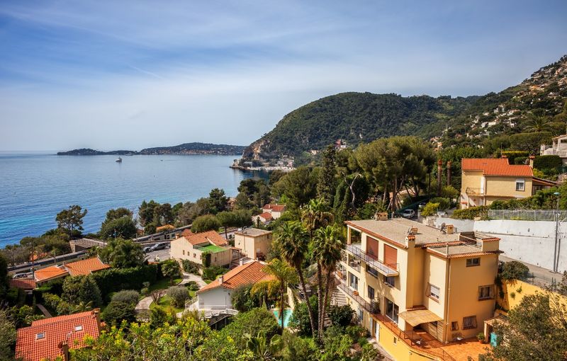 Eze Sur Mer Sea Coast Village In France