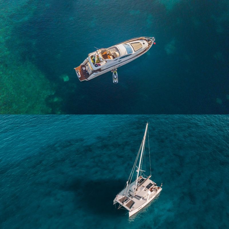 Motor Yacht & Catamaran, side by side