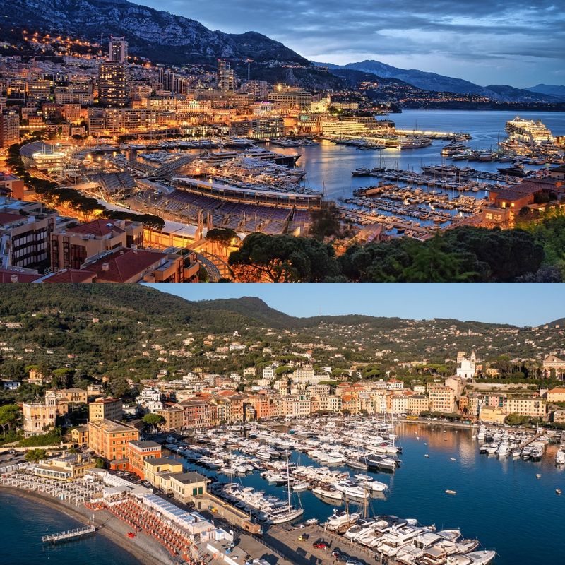 Monaco & Saint-Tropez, side by side