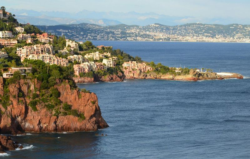 City of Théoule-sur-Mer by the Shoreline, France