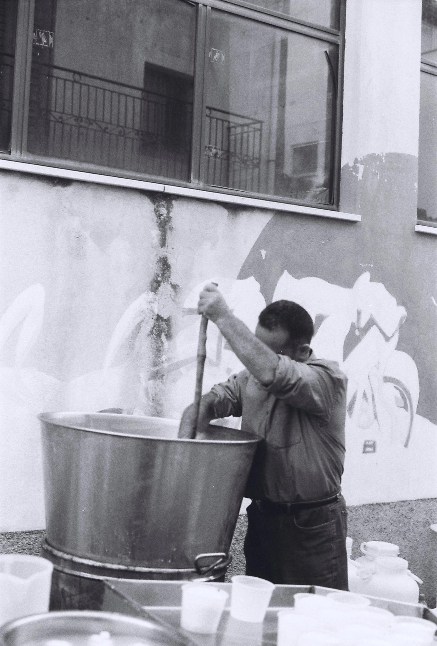 Traditional mozzarella production in Sicily