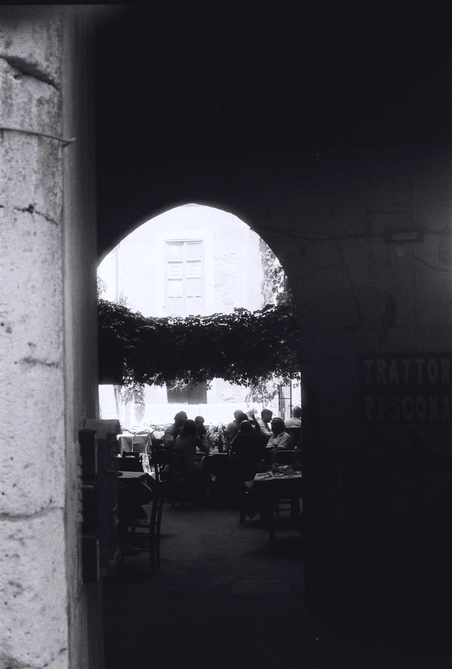 A café terrace in Catania