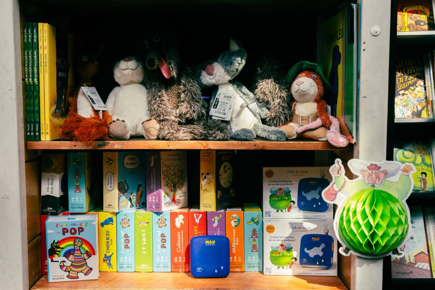 Toys and books from a Parisian toy library