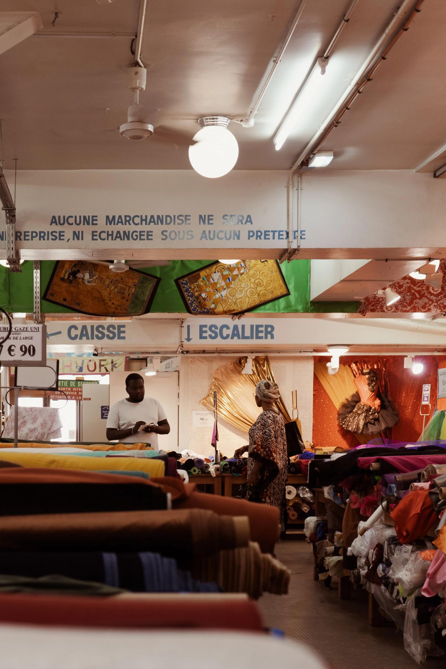 A fabric seller in Paris
