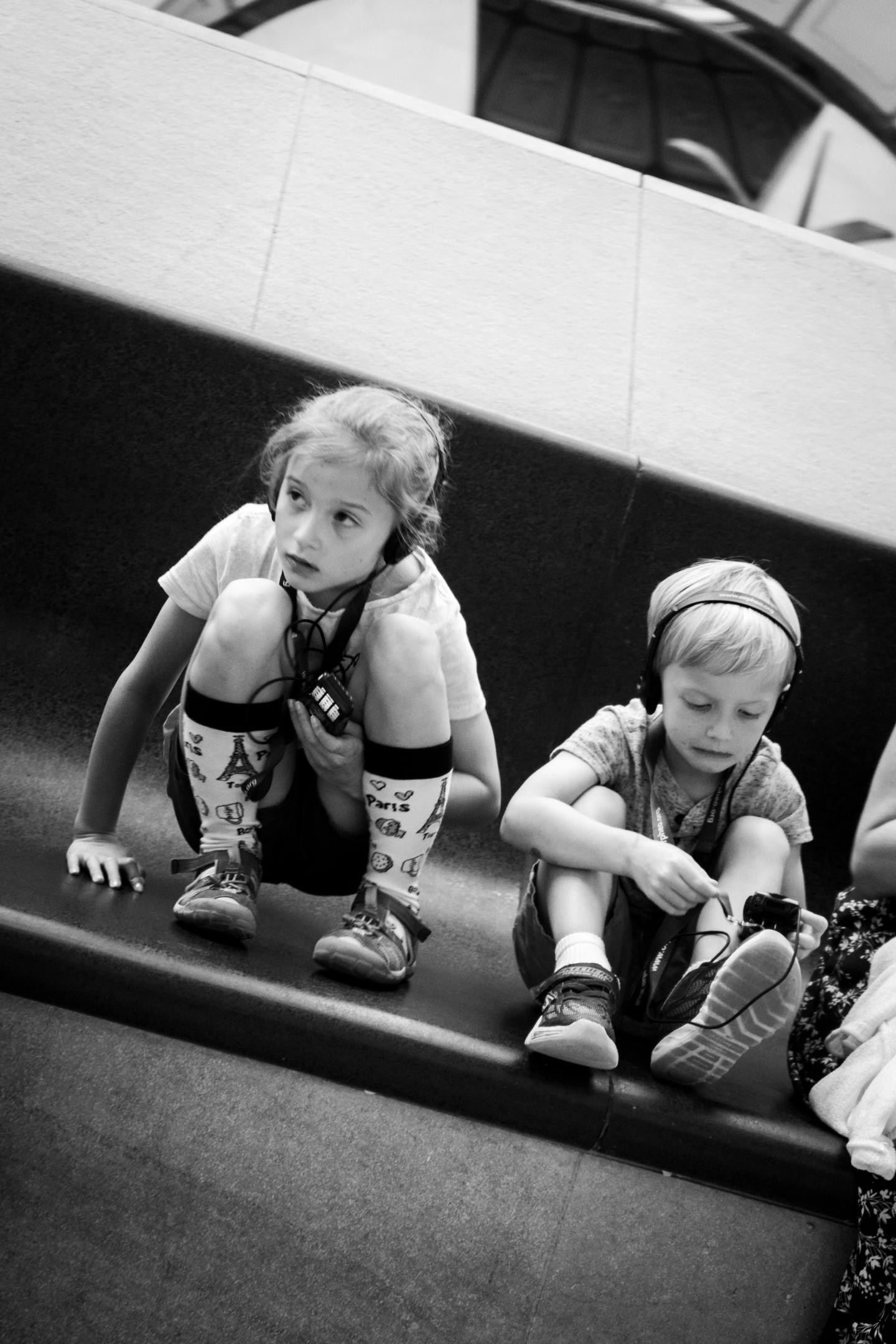 children waiting for the rest of the visit