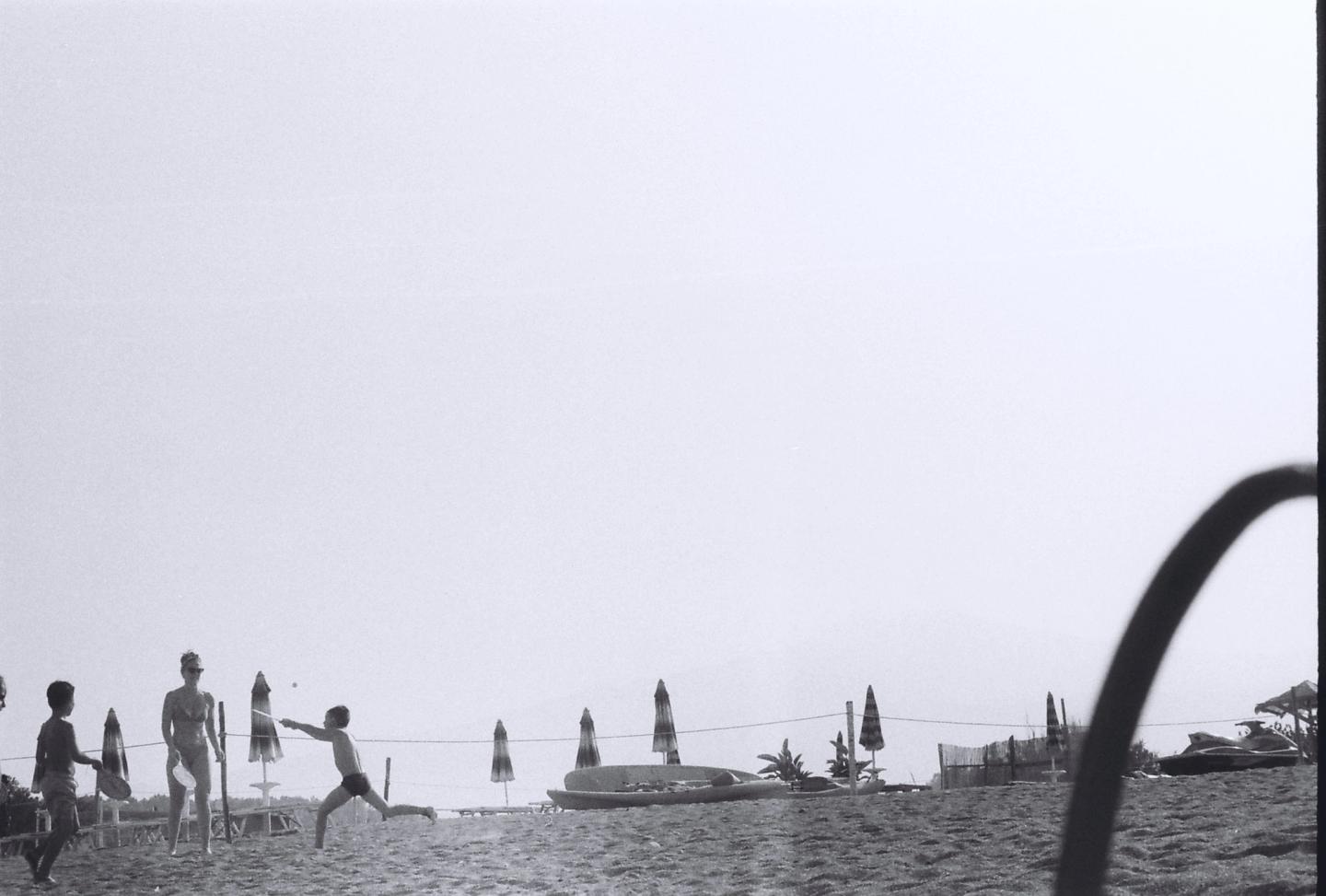 Playing on the Sicilian beach