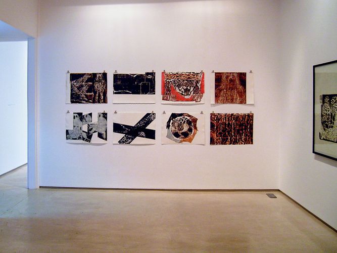 Ansicht aus der Ausstellung Matthias Mansen. Woodcuts