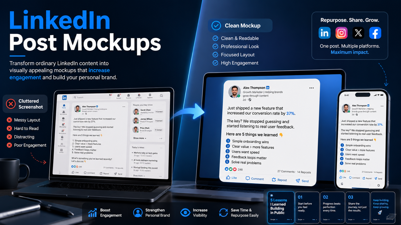 LinkedIn Post Mockups: Why Creators and Brands Are Using Them More Frequently