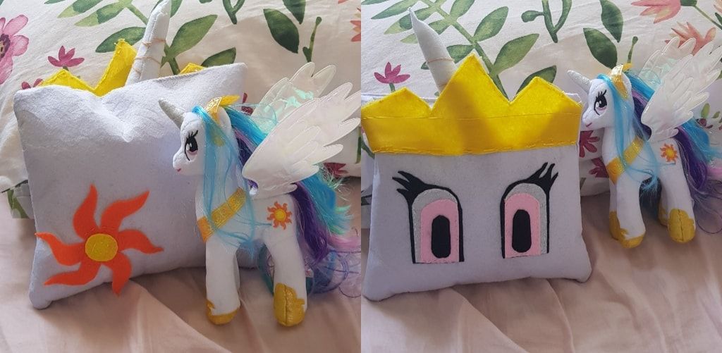 princess celestia and princess celestia pillow