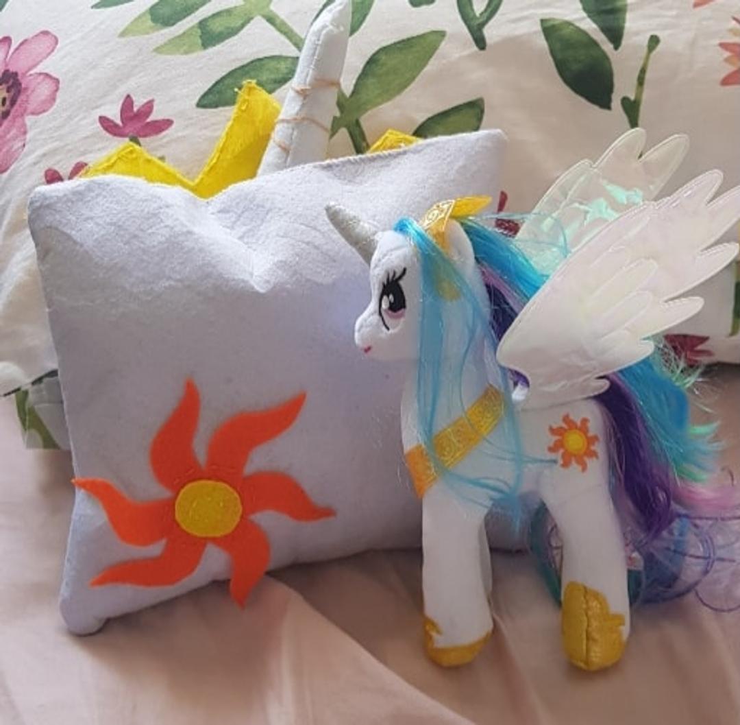 princess celestia and princess celestia pillow