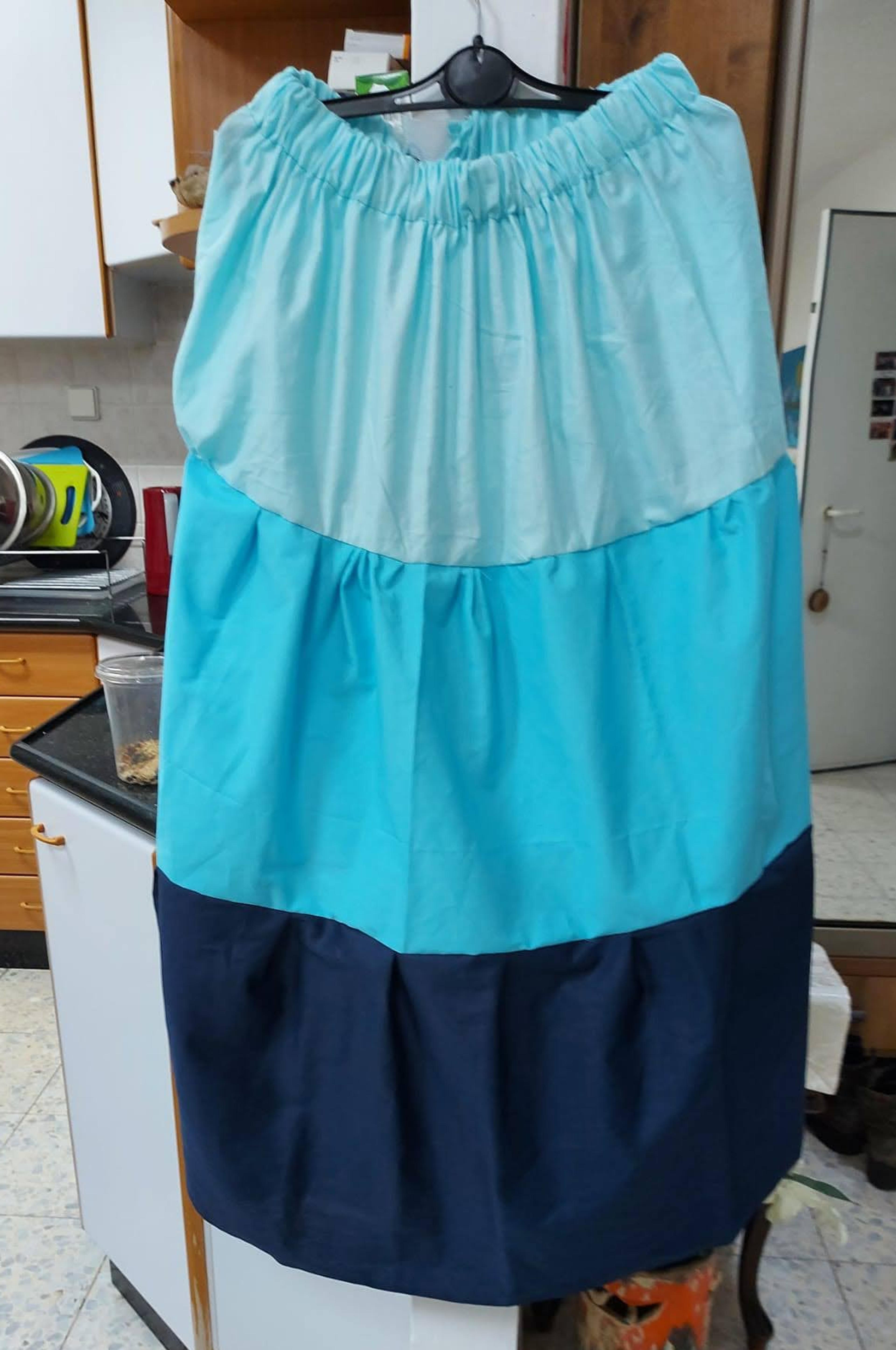 Machine sewn Mirabel's skirt before adding the embroidery