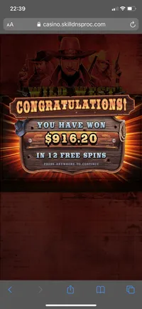 PlayOJO wild west player big win