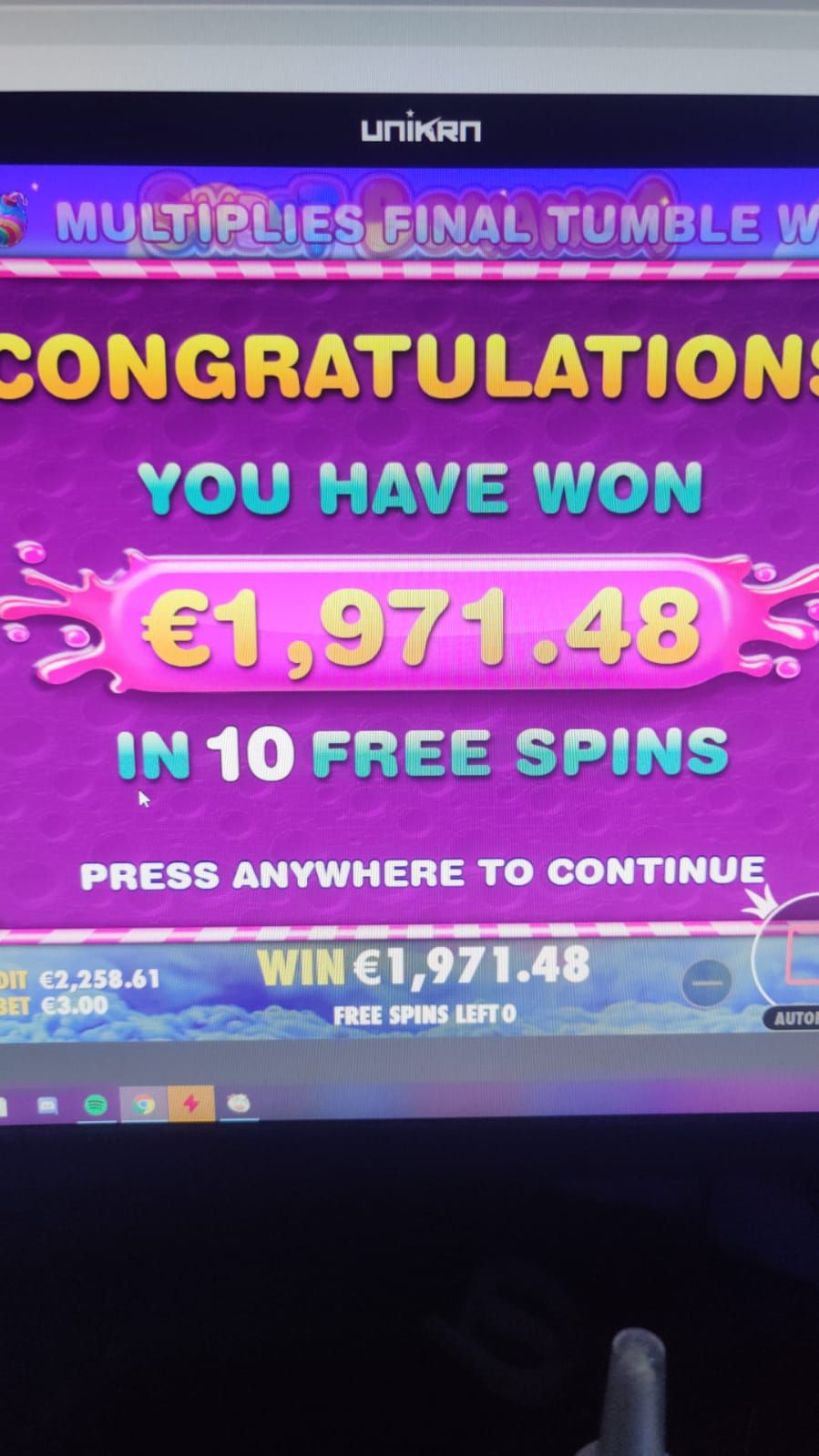 Unikrn Casino undefined iso voitto