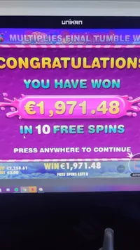 Unikrn Casino Sweet Bonanza player big win