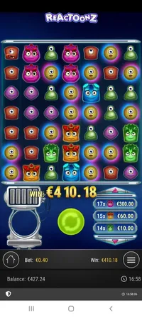 Olybet Reactoonz player big win