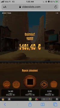 VideoSlots Money Train player big win