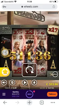Wheelz Casino Deadwood iso voitto