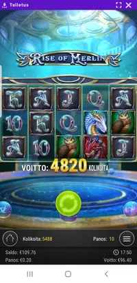 Pixel.bet Rise of Merlin iso voitto Player wins massive 482x win on the Unknown game Rise of Merlin. A small 0.2€ bet paid out a total of 96.4€ at Pixel.bet.