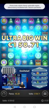 Jaak Casino Reactoonz player big win