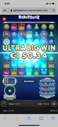 Spela Reactoonz player big win