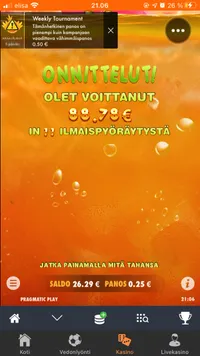 Betsson juicy fruits player big win