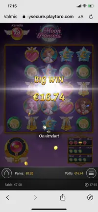 PlayToro Casino Moon Princess iso voitto