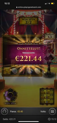Rocket Casino Golden Ticket 2 iso voitto Player wins whopping 553.5999999999999x win on the Unknown game Golden Ticket 2. A small 0.4€ bet paid out a total of 221.44€ at Rocket Casino.