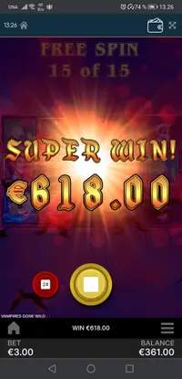 Simple Casino Vampire gone wild player big win