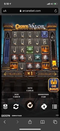 Arcanebet Casino Crown of valot iso voitto