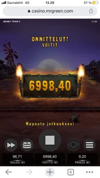 Mr Green money train 2 player big win Player lands massive 34991.99999999999x win on the Unknown game money train 2. A small 0.2€ bet paid out a total of 6998.4€ at Mr Green.