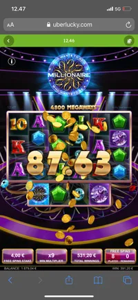 UberLucky Casino Who Wants To Be A Millionaire player big win